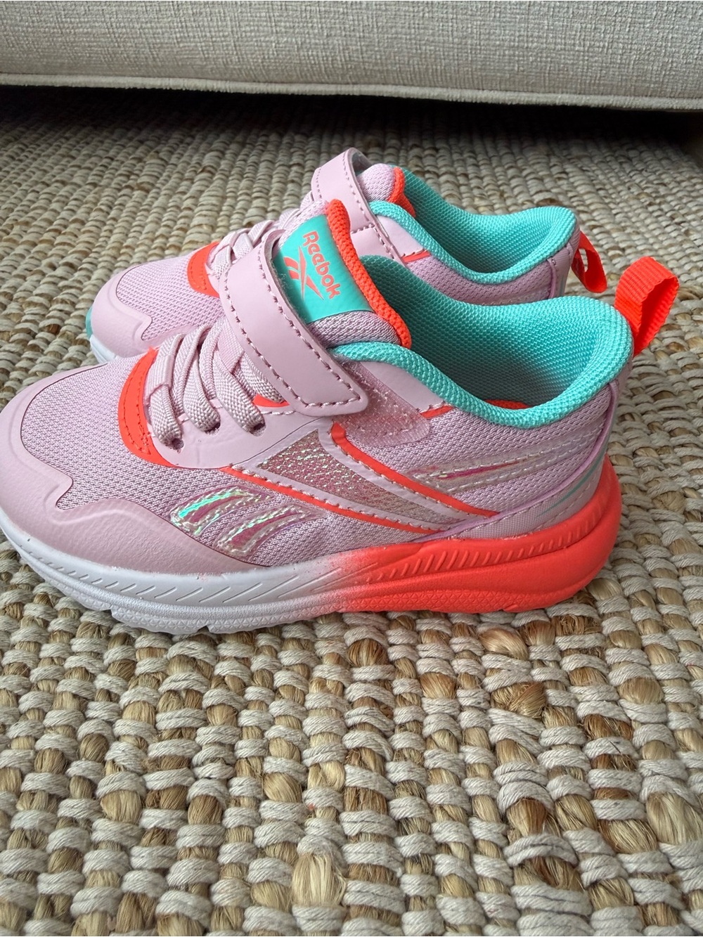 Reebok Toddler's Girl Rush 1V Sneakers Light Pink/Orange/Multi